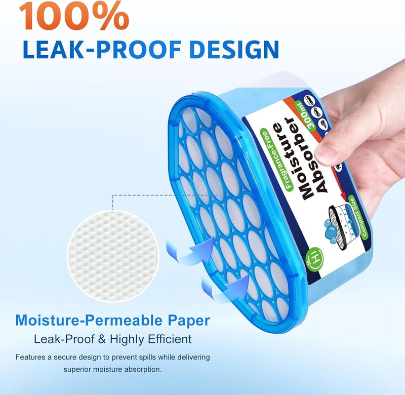 CHMI Moisture Absorbers 20 Pack， Attract and Trap Excess Moisture from Your Bathroom, Kitchen，Closet, Eliminate Musty Odors，Odor Eliminator with Fragrance Free, 6.4oz, 300ml. - Image 3